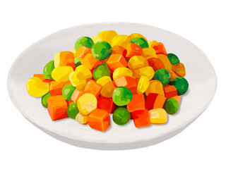 ミックスベジタブル（皿付き）