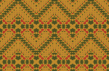 Native Arabic Tile Patternfolk Embroidery, Aztec Geometric Ornament Print. Design for Carpet, Wallpaper, Clothing, Wrapping, Fabric