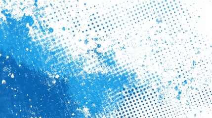 Sporty Blue and White Halftone Pattern with Grunge Texture Background - Vector Illustration Design