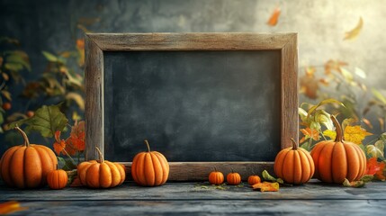 Autumn Harvest with a Chalkboard