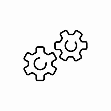 recommend clip art: gear outline settings icon sign vector