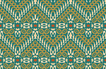Fabric Design Arabic Pattern Backgroundfolk Embroidery, Aztec Geometric Ornament Print. Design for Carpet, Wallpaper, Clothing, Wrapping, Fabric