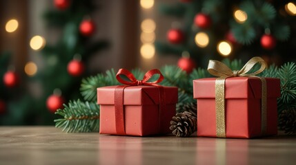 christmas tree with gifts