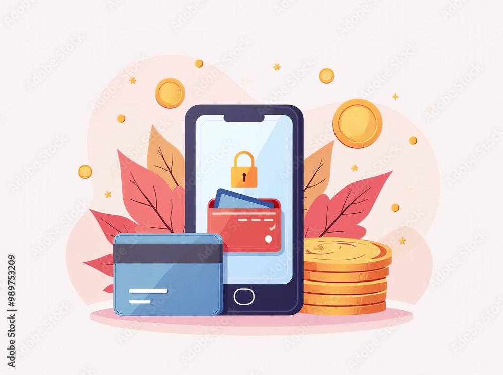 Poster secure online transaction: mobile banking protection with credit card and financial data encryption