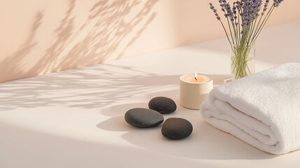 spa setting with candles