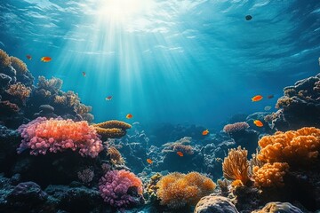 Naklejka premium Coral Reef Underwater