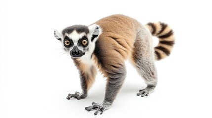 Curious Ring-Tailed Lemur