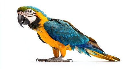 A Vibrant Blue and Yellow Macaw
