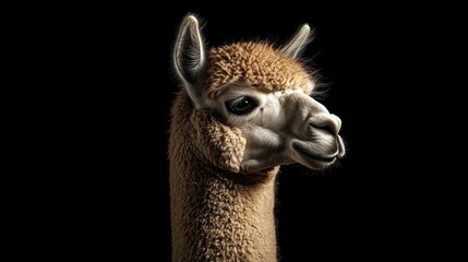 Obraz premium Alpaca Portrait with a Soft Gaze
