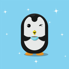 penguin vector illustration, great for logos or stickers.