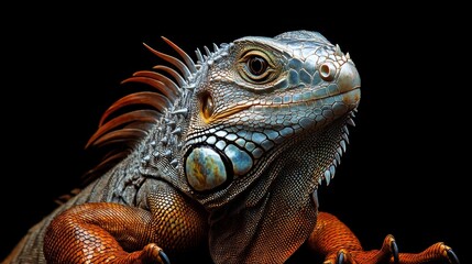 Fototapeta premium Close-up Portrait of an Iguana