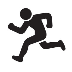 No Running, Warning Running On White Background