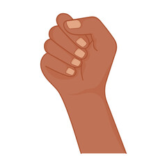 Clenched fist raised in empowerment and solidarity, Vector