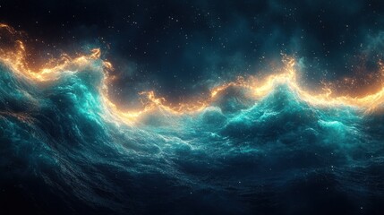 Abstract Fire and Water Waves