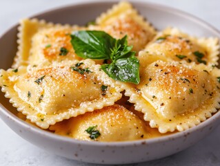 Delicious homemade ravioli pasta dish