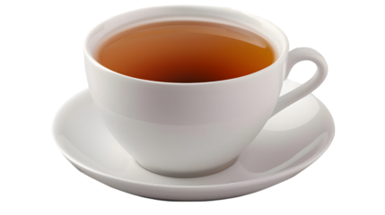  a cup of tea isolated on transparent white background