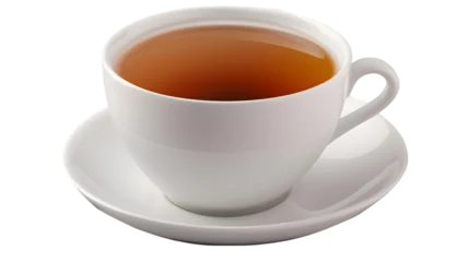 Gordijnen  a cup of tea isolated on transparent white background © Safdar