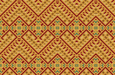 Mosaic Traditional Japanese Patternfolk Embroidery, Aztec Geometric Ornament Print. Design for Carpet, Wallpaper, Clothing, Wrapping, Fabric