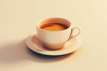 Obraz premium Cup of coffee isolated on white background. Clipping path included