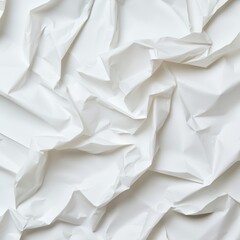 Obraz premium Crumpled white paper background