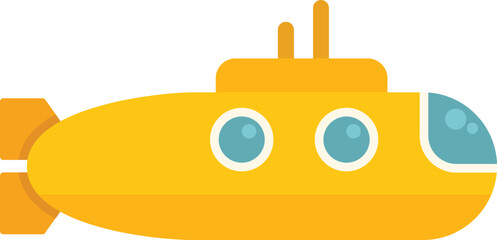 Yellow submarine exploring the ocean depths, perfect for projects related to underwater exploration, marine life, and ocean adventures