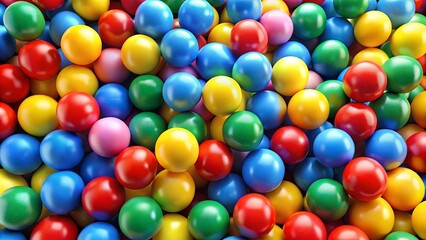 Obraz premium A Vibrant and Colorful Collection of Spheres, Each With a Smooth, Shiny Finish, Creating a Playful and Energetic Background
