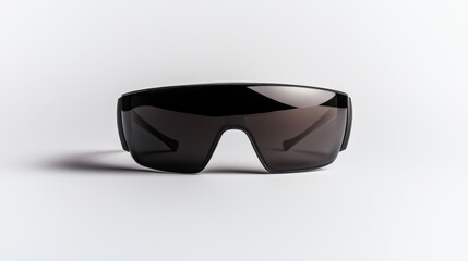 modern black sunglasses on white background