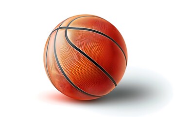 Obraz premium Basketbal isolated on white background. 3D rendering.