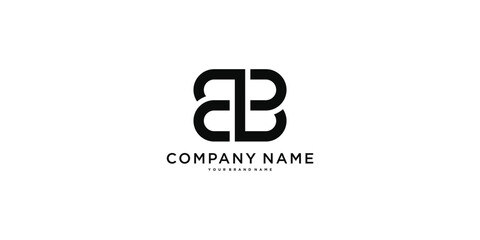 AB letter logo design. Creative A B letter icon. Premium Vector