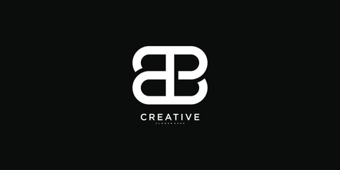 AB letter logo design. Creative A B letter icon. Premium Vector