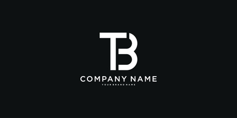 BT or TB letter logo design. Creative T B letter icon. Premium Vector