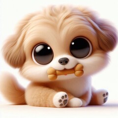3D niedlicher Welpe