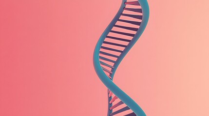A Close-up of a 3D Rendered Double Helix Structure