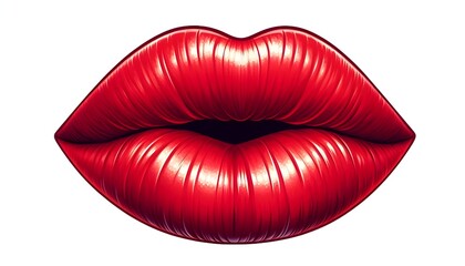 Fototapeta premium Fashion Concept. Sexy Red Lips close up. Beautiful Perfect Makeup. Beautiful red Lip Gloss. Cosmetic.mouth open, big lips. Cosmetic beauty procedures.