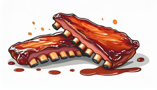 Pork Ribs clip art preview
