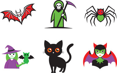 Halloween Scary character illustration on white background