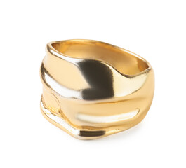 Beautiful bijouterie. Stylish ring isolated on white