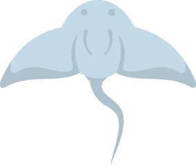 Cartoon stingray swimming gracefully through the water