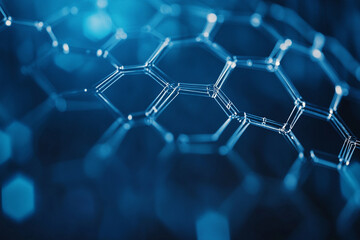 Obraz premium Science chemical and biotechnology concept, hexagon network