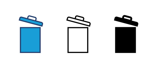 Trash icon vector. trash can icon. delete icon vector. garbage