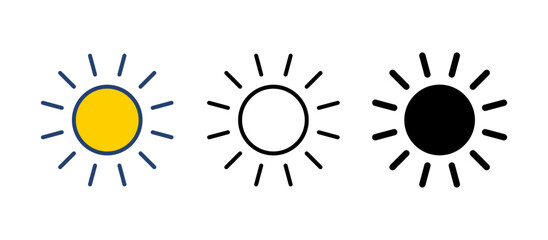 Sun icon vector. Brightness Icon vector