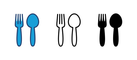 spoon and fork icon vector. spoon, fork and knife icon vector. restaurant icon