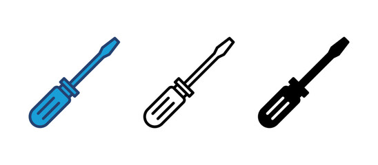 Screwdriver icon vector. tools icon vector