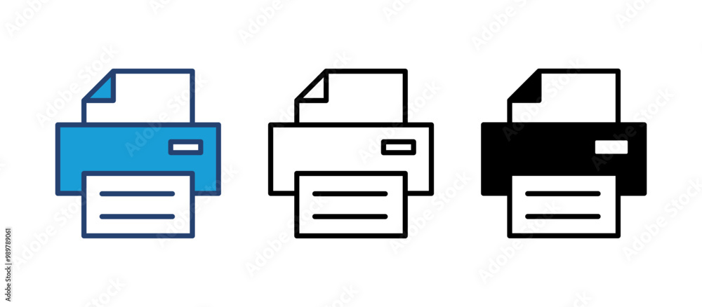 Poster print icon vector. printer icon vector.