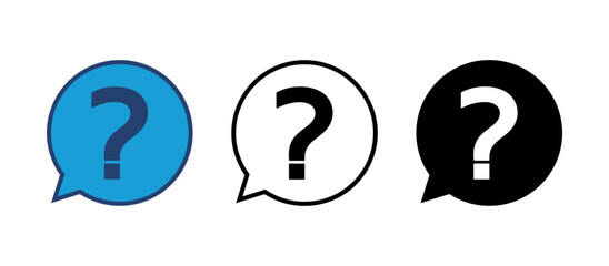 Question icon vector. question mark icon vector.