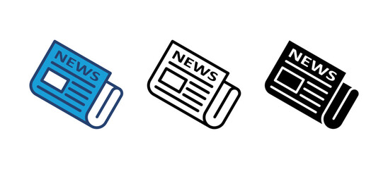 Newspaper icon vector. news paper vector sign