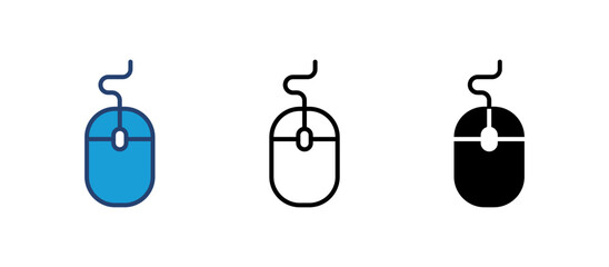 Mouse icon vector. click icon vector. pointer icon vector.