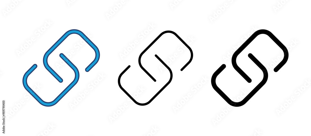 Poster link icon vector. hyperlink chain symbol.