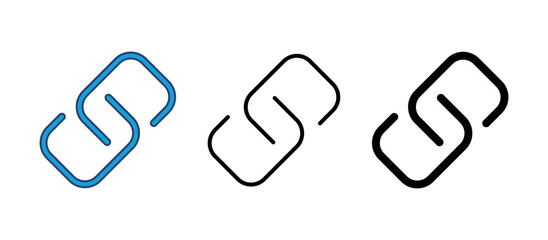 Link icon vector. Hyperlink chain symbol.