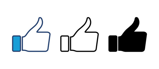 Obraz premium Thumbs up icon vector. Hand like. Like icon vector.